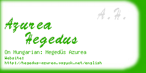 azurea hegedus business card